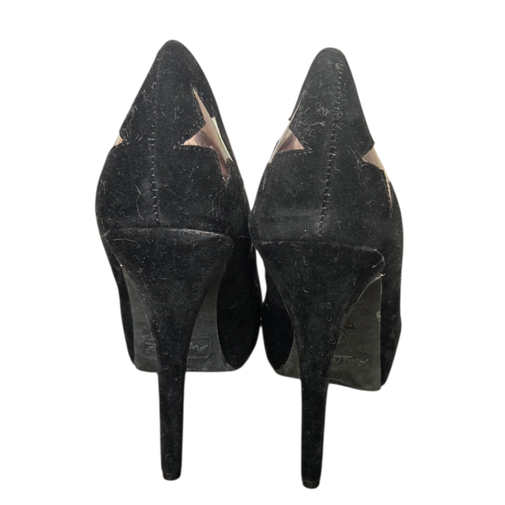 Anne Michelle Black Star Heels Size 8.5 - Picture 5 of 6